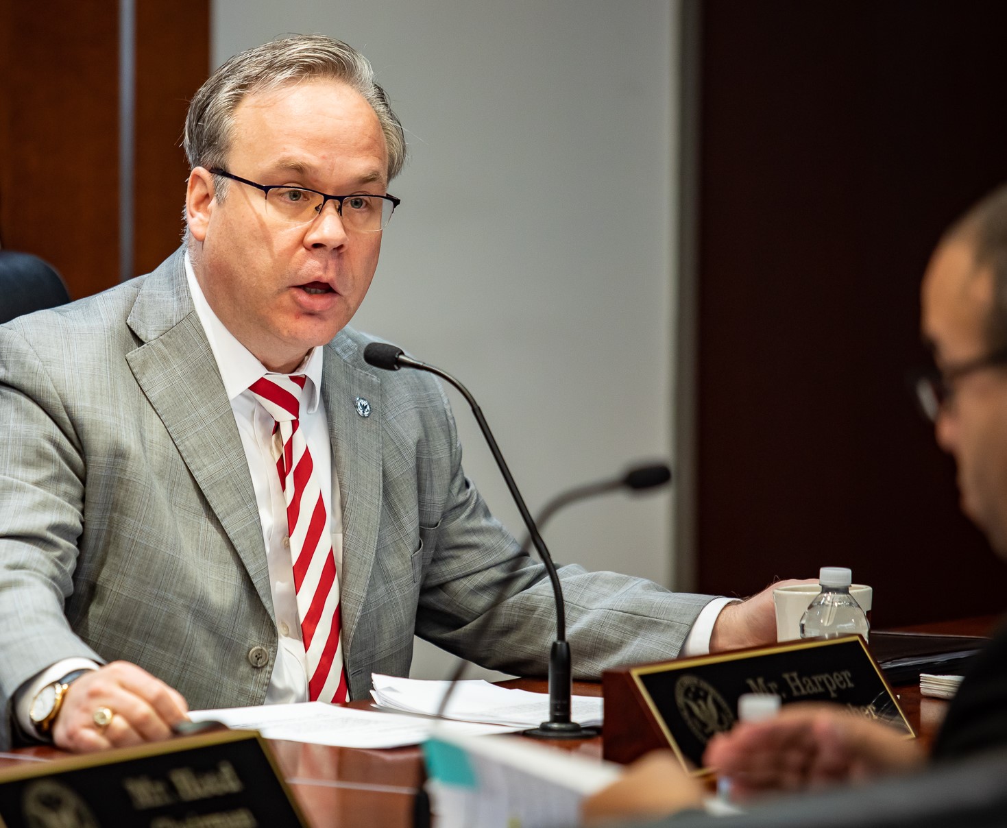 NCUA Board Member Todd M. Harper speaks to the agency’s proposed budget and consumer protection issues at the Dec. 12 board meeting.