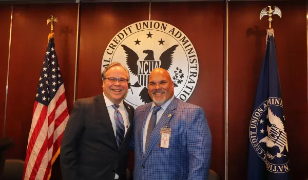 NCUA Board Member Todd Harper meets with John Bratsakis